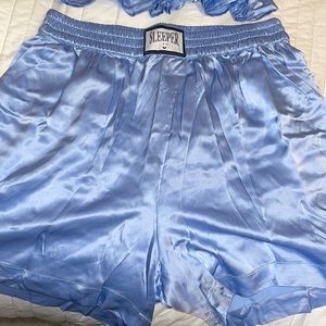 Tender Fighter Silk Set in Blue